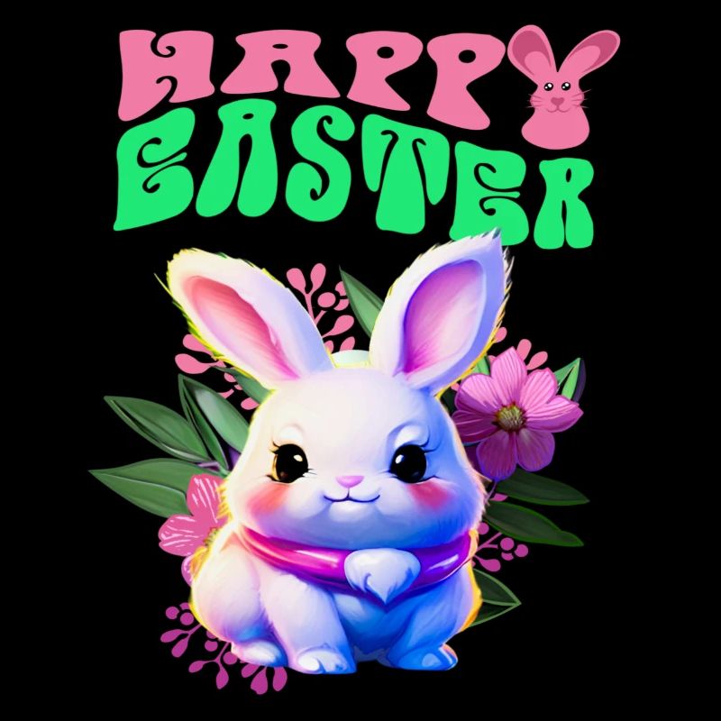 Lapin de Pâques - lapin doux Joyeuses Pâques