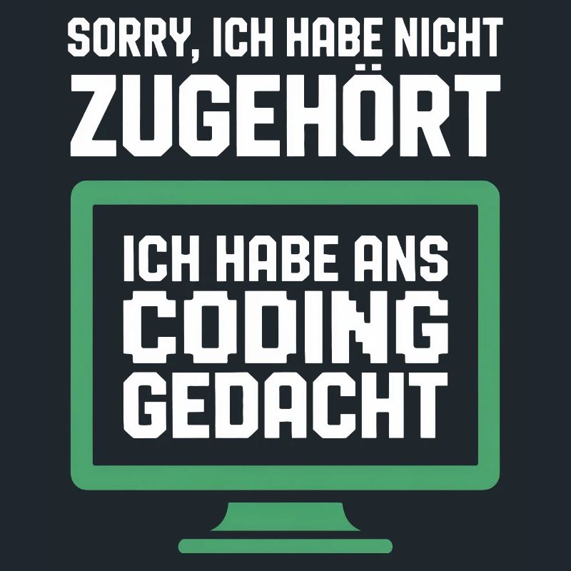 Coding Gedanke am Bildschirm