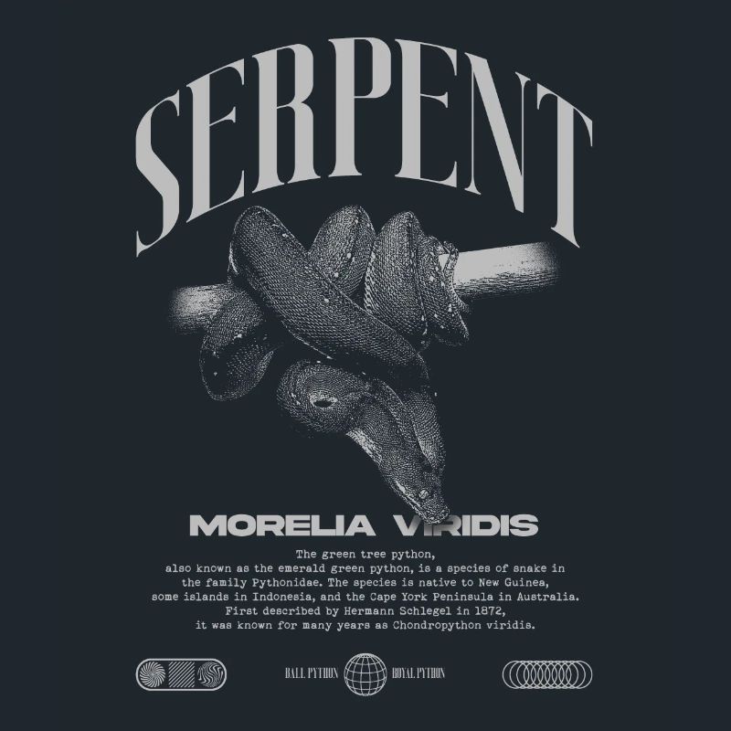 Green Tree Python Modern Reptile Keeper Streetwear