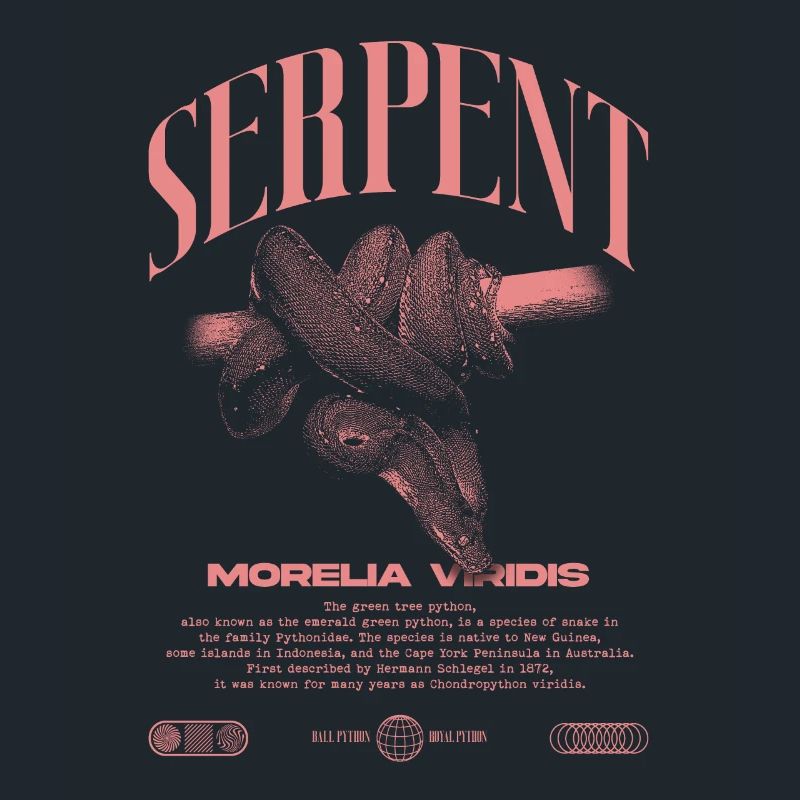 Green Tree Python Modern Reptile Keeper Streetwear