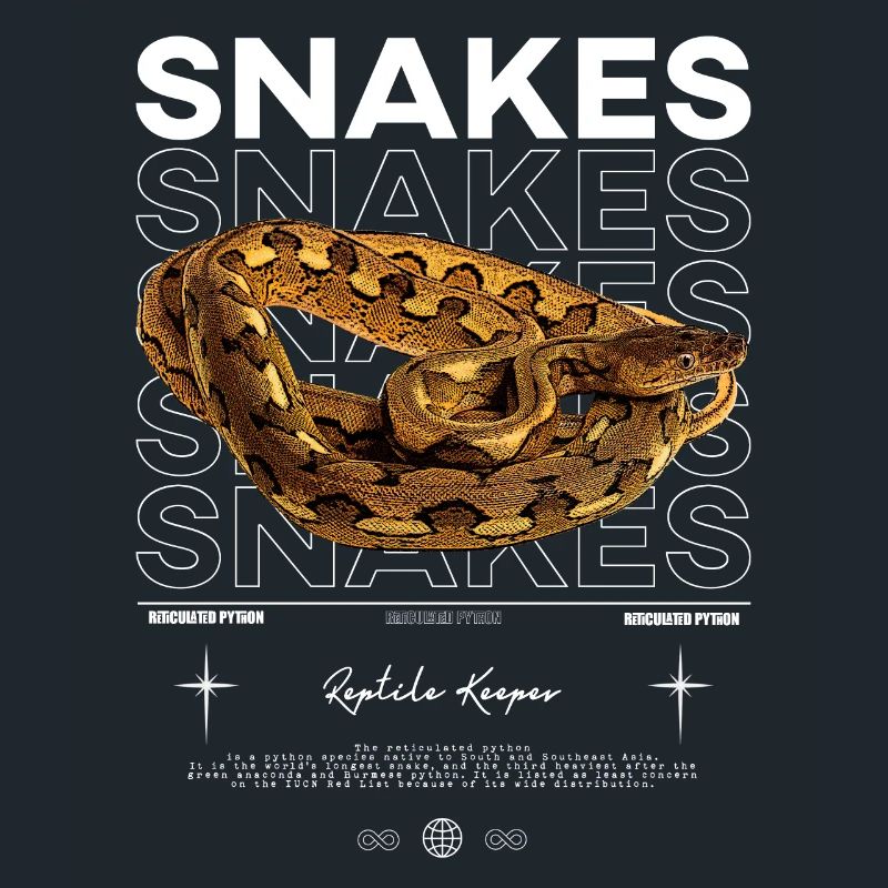 Python réticulé Streetwear Reptile Keeper