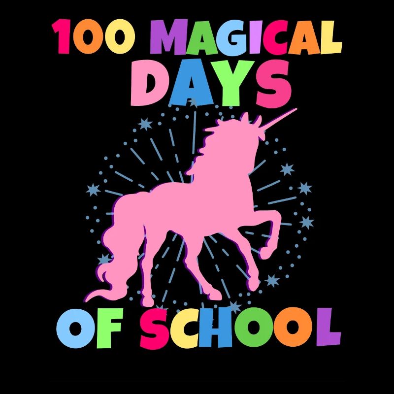 100 Tage Schule Schulkind Feier Einhorn Lehrer