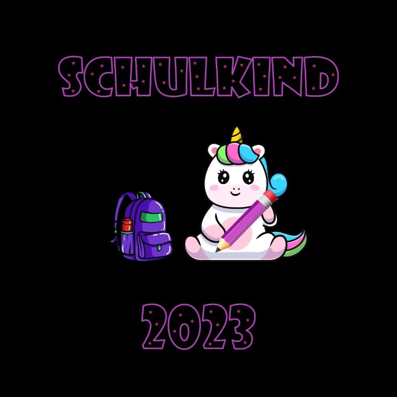 Schulkind 2023 - Einhorn Mädchen - Erster Schultag