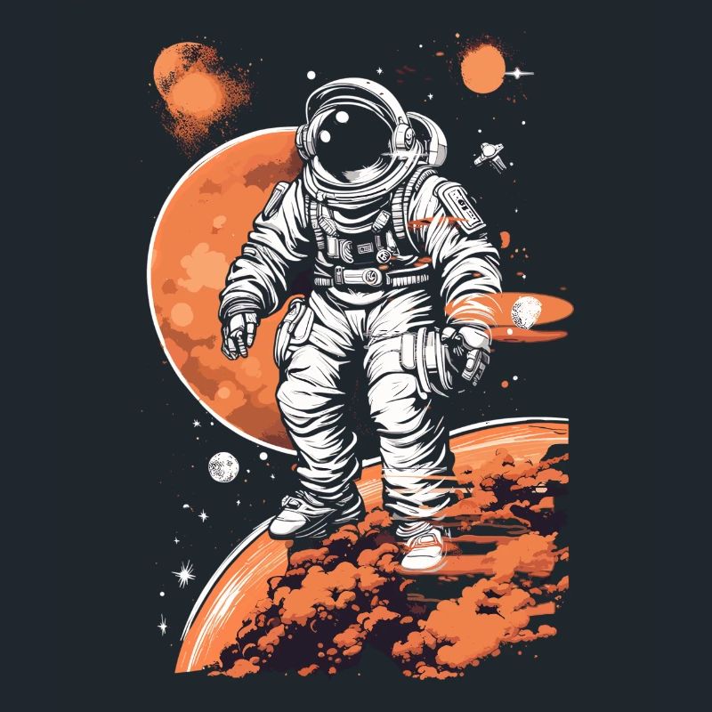 Astronaute cool dans l’espace