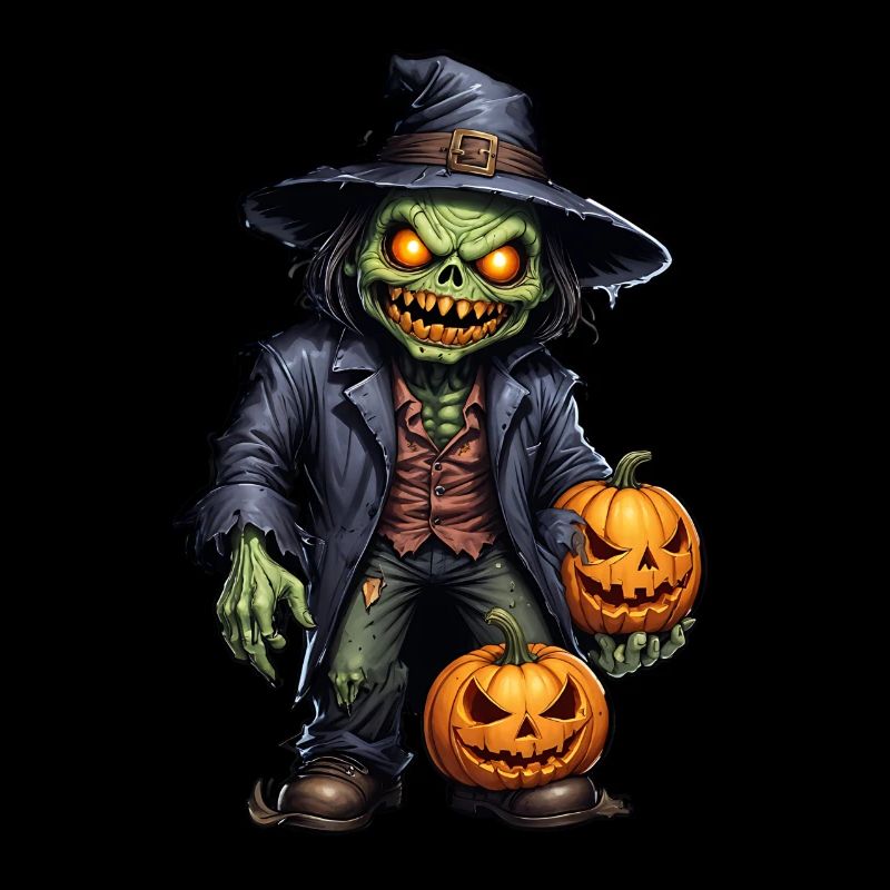 Halloween - Zombie Horror Horror with Pumpkin