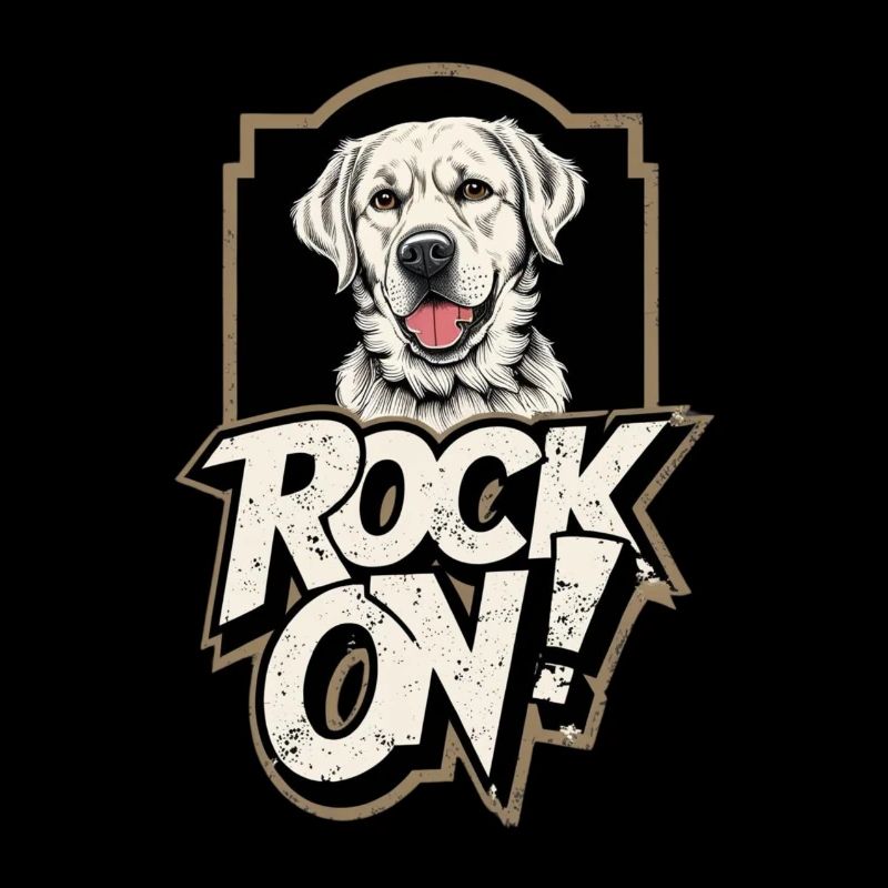 Labrador Retriever Dog - Rock on