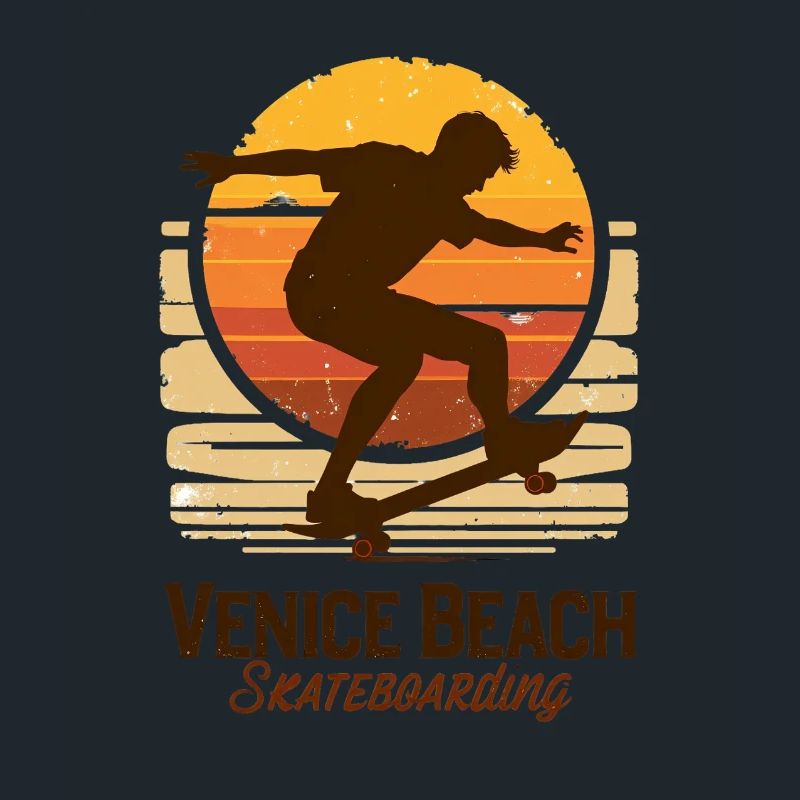 Venice Beach Skateboard Sunset