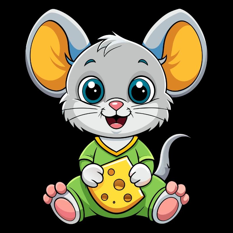 Souris amoureuse du fromage