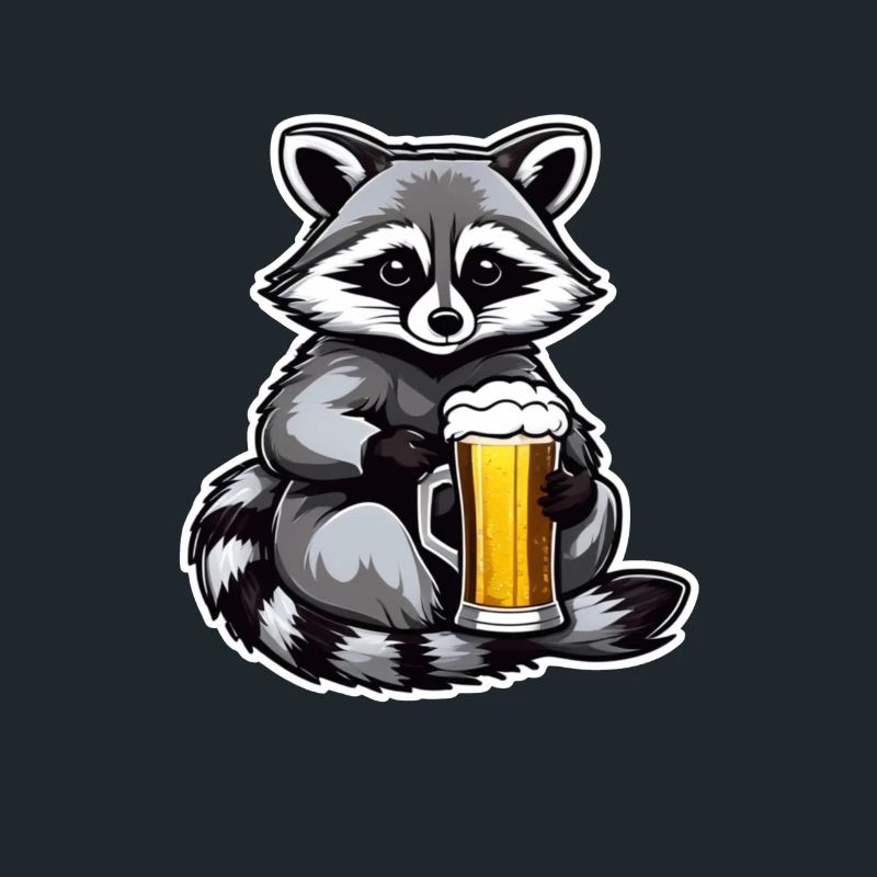 Waschbär mit Bier Lecker Bierchen Bier Meme