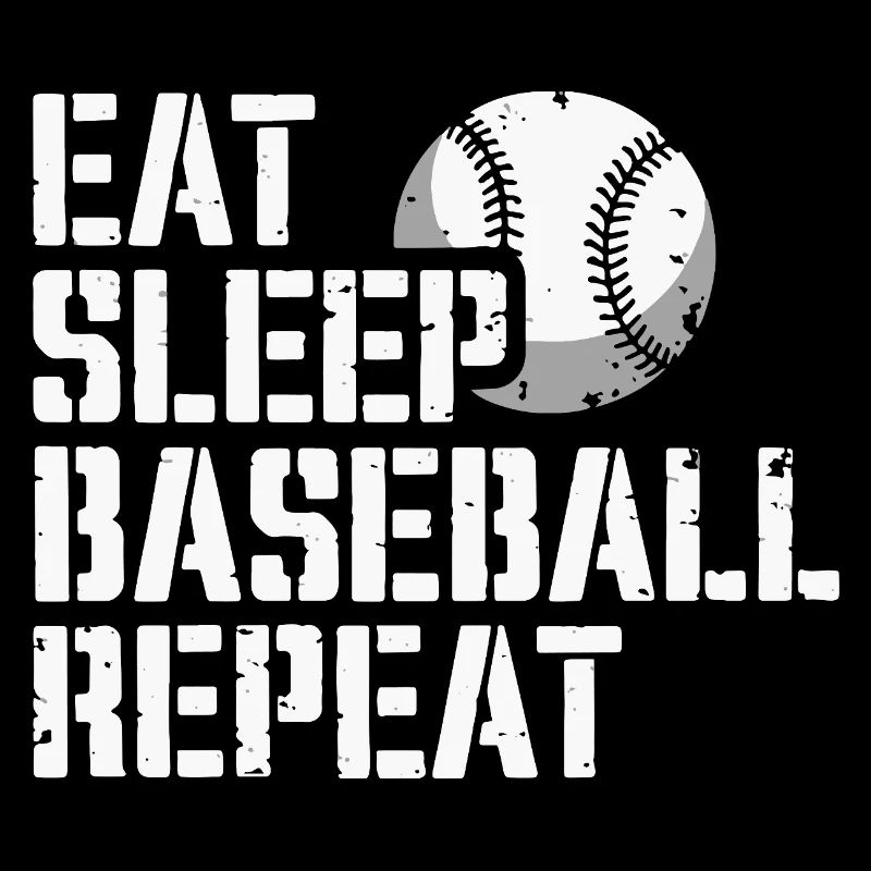Eat Sleep Baseball Repeat Funny Baseball Lover