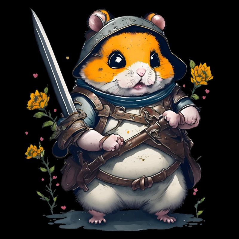 Hamster ninja héros du jardin