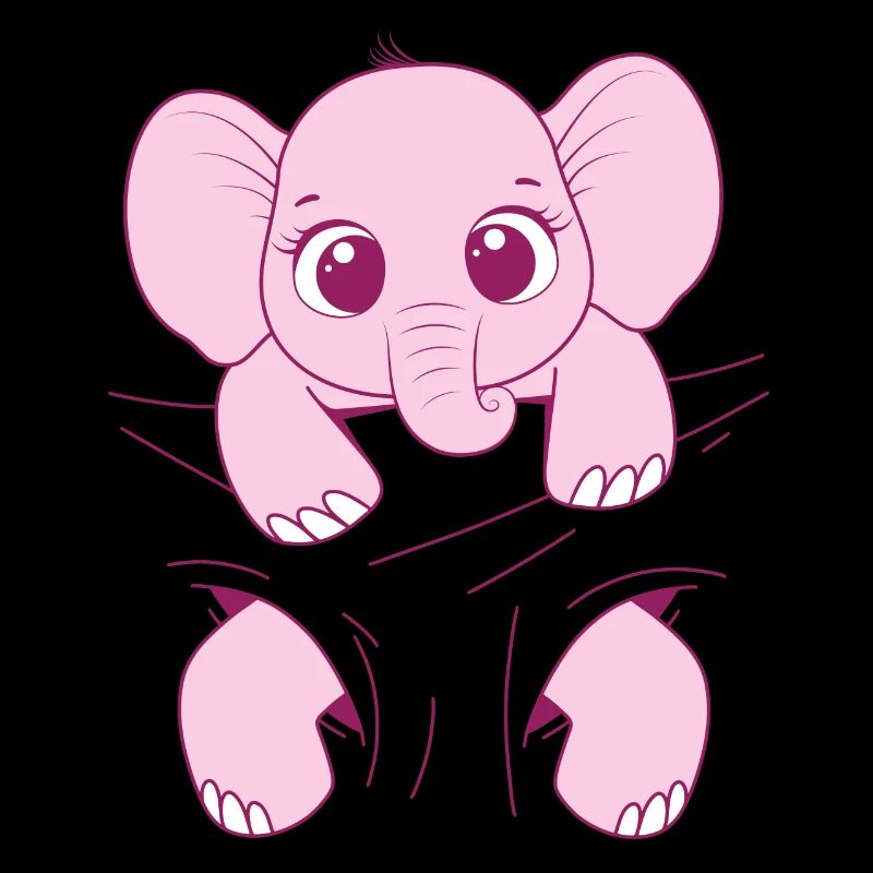 Bébé Éléphant Porter Drôle Rose Bébé Éléphant