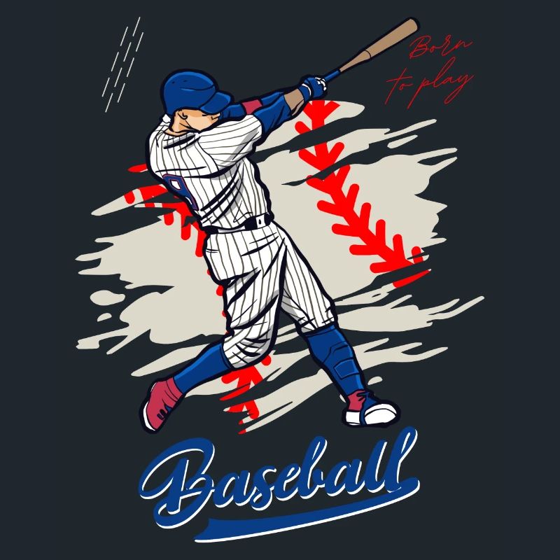 Illustration dynamique de balancement de baseball