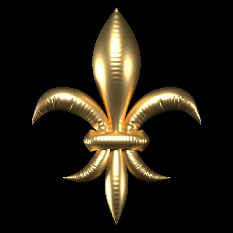 Fleur de Lys / Fleur de Lis à l’aspect or ballon