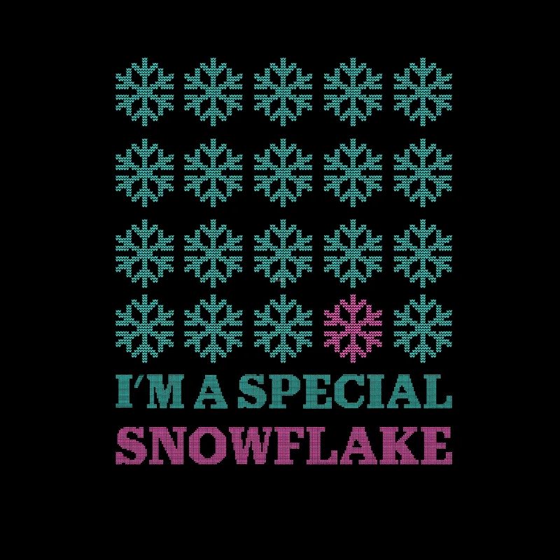 « Je suis un flocon de neige spécial » Design de Noël amusant
