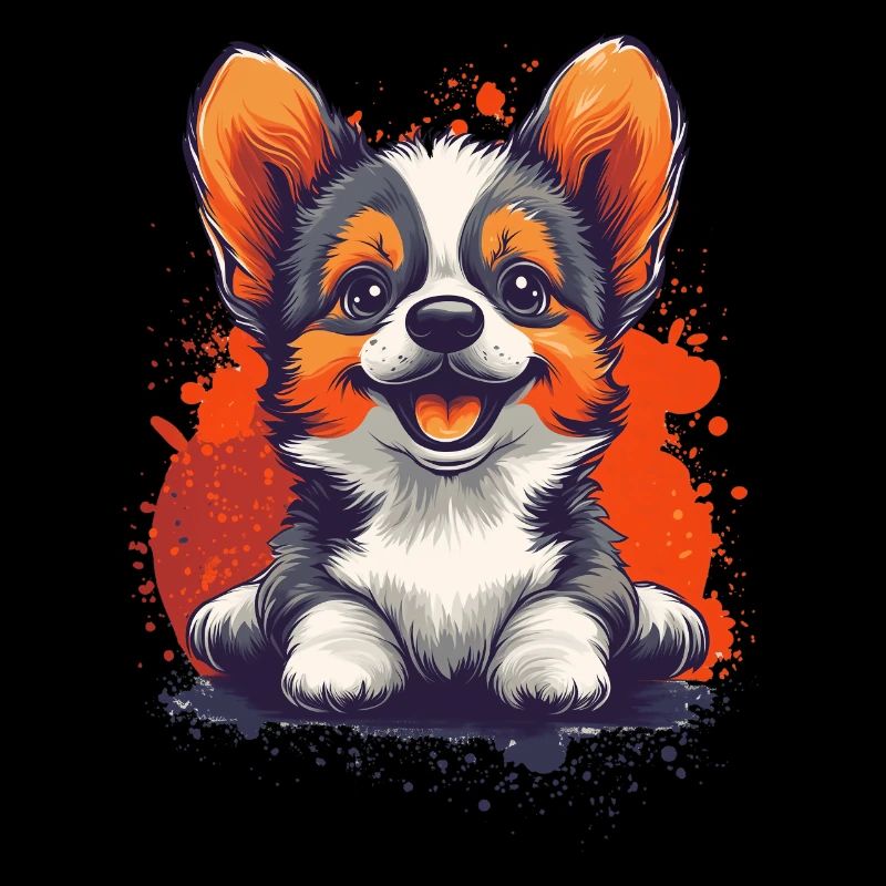 Corgi Welpe lustiger Hund Hunde