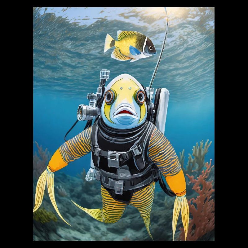 Poisson en combinaison de plongée 3