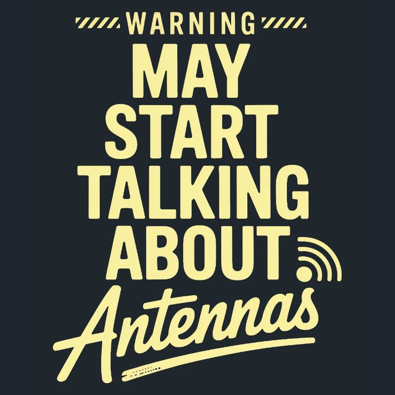 Retro Tech Satire Antenne Gesprächsplakat