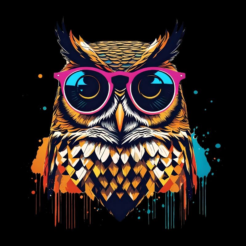 Coole Eule mit Sonnenbrille popart