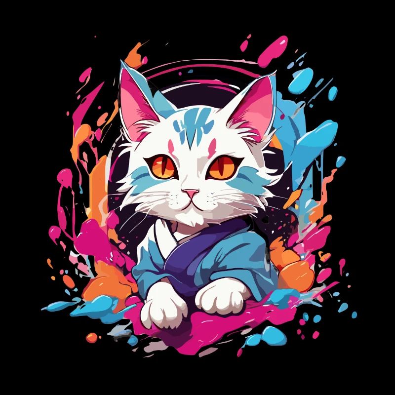 colorful cat