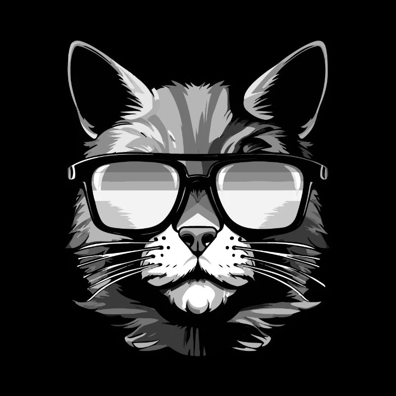 Fête cool hipster symbole chat