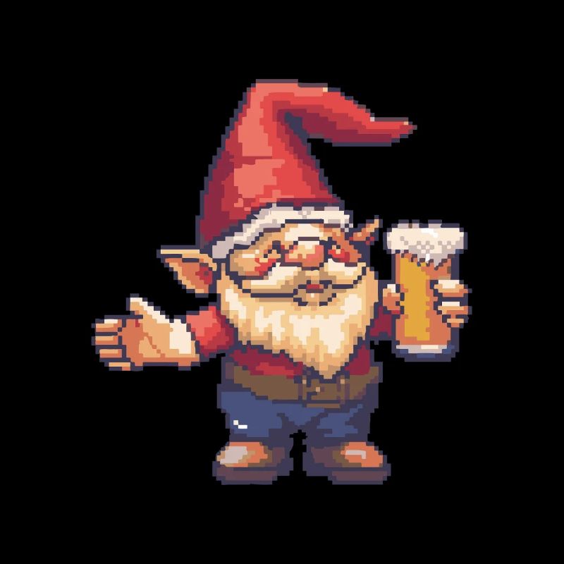 Gartenzwerg Pixel Bier