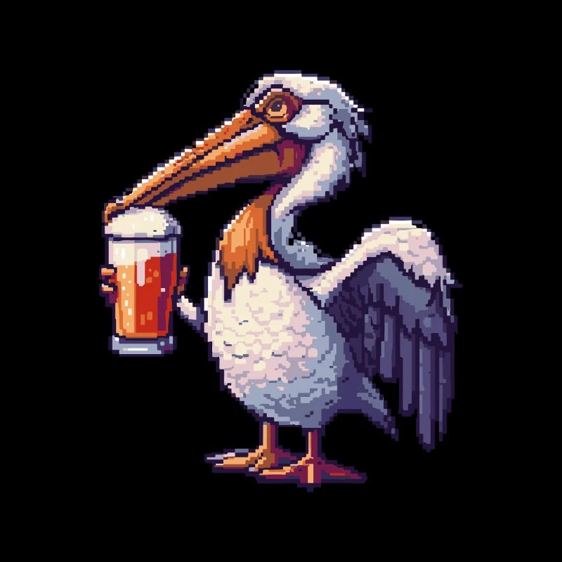 Bière Pelican Bird Pixel