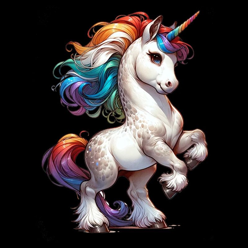 Schickes Einhorn mit blauen Augen
