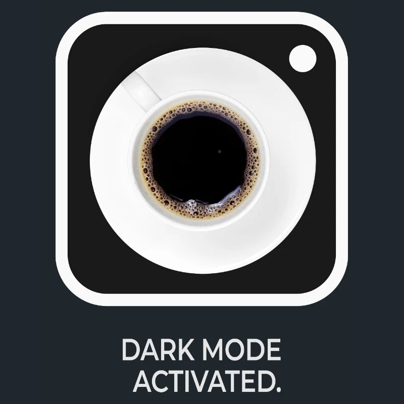 Mode sombre Mode Activé Coffee Dit Design