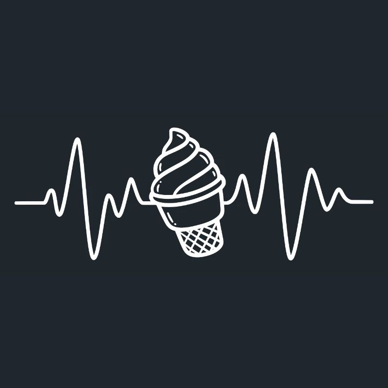 Softeis Eis Creme Herzschlag