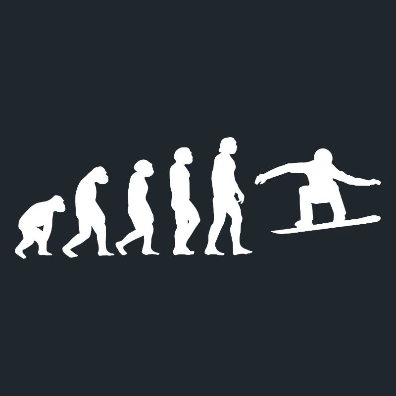 Snowboarder Evolution Silhouette Minimalist