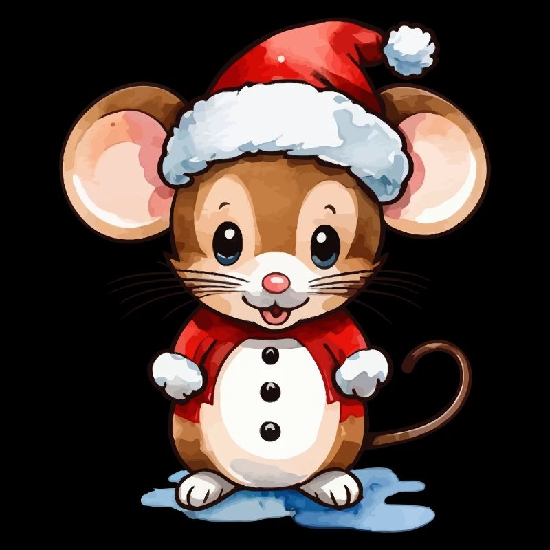 Mouse Christmas Drawing