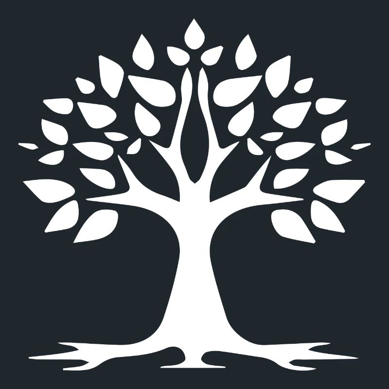 Stylized Tree Simple Tattoo Logo