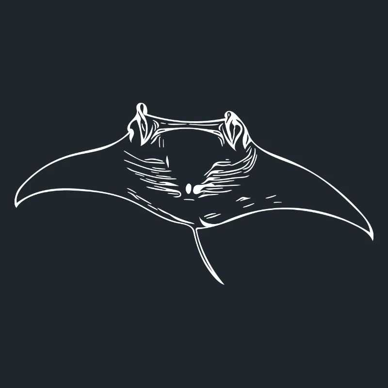 Manta rays gliding through water