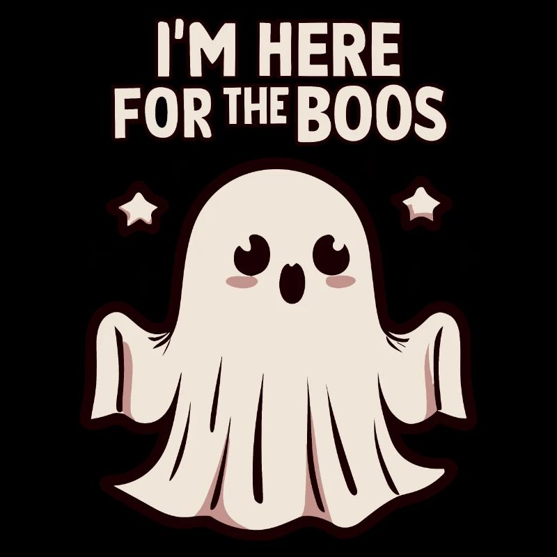 Spooky Cute Kawaii Ghost Design – Im Here For Boos