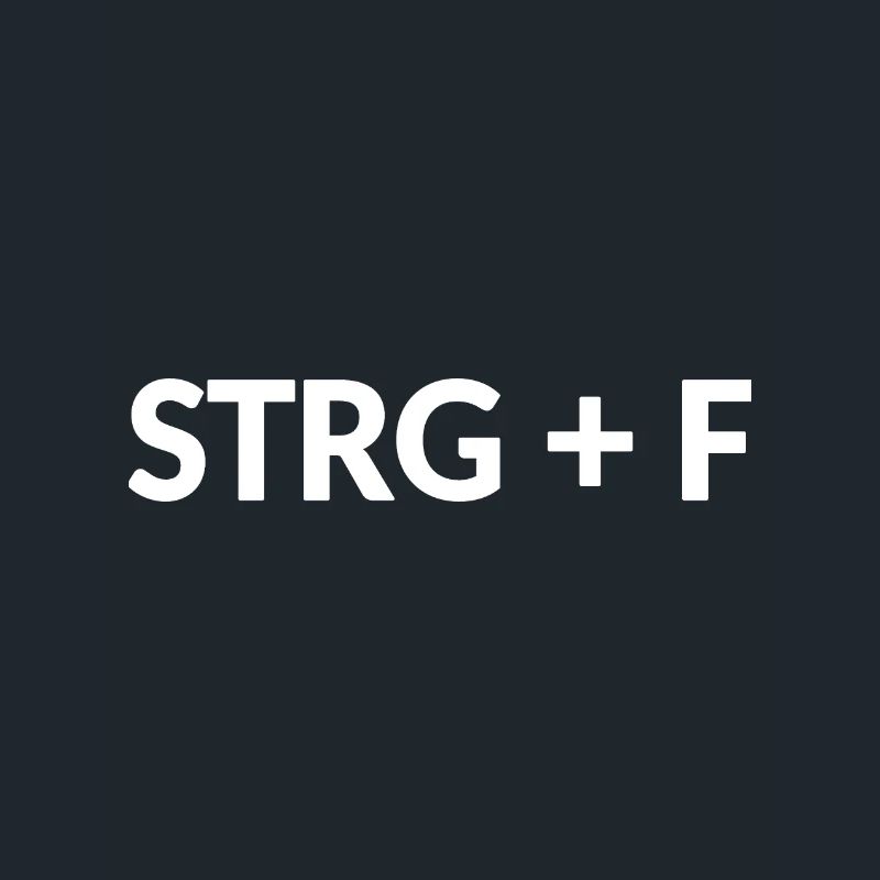 Ctrl + F - Search Function Shortcut Design