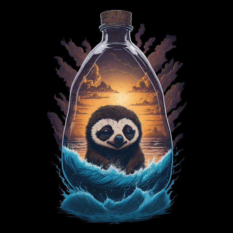 Faultier Flasche