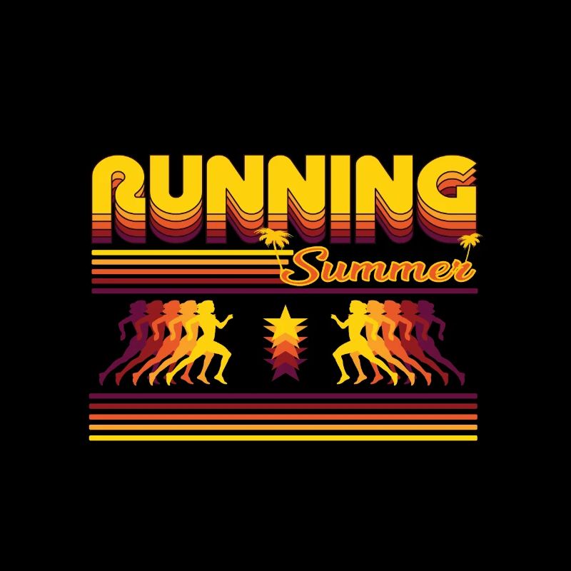 Cool Retro Running Summer Design for the Runner