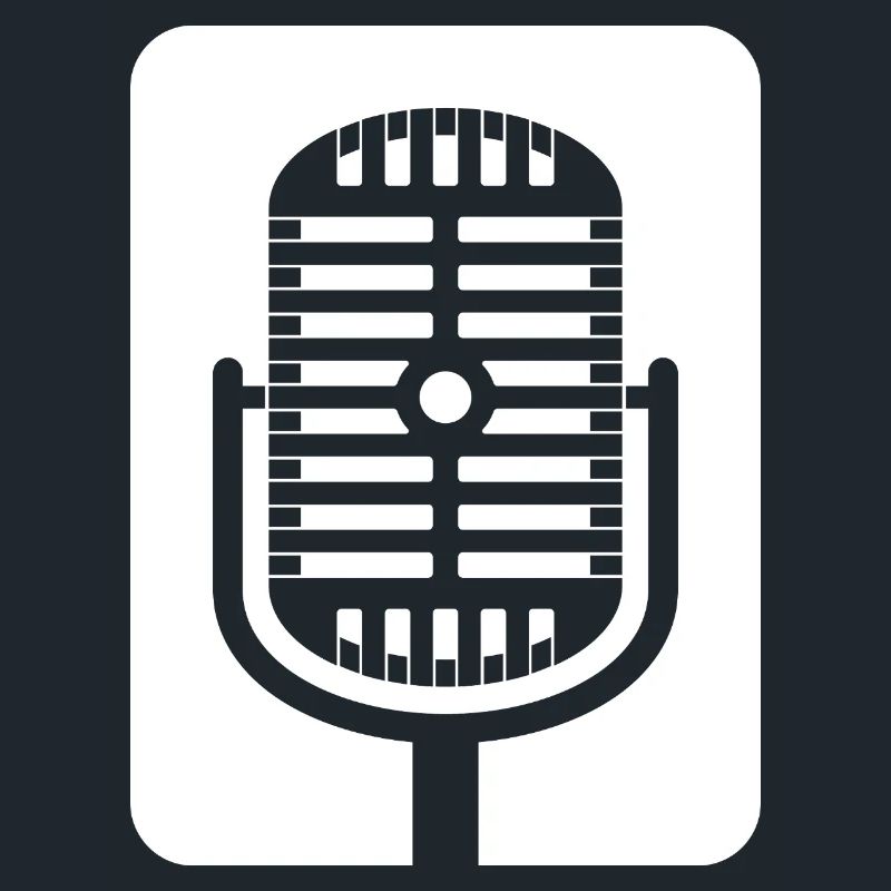 Retro Microphone Emblem