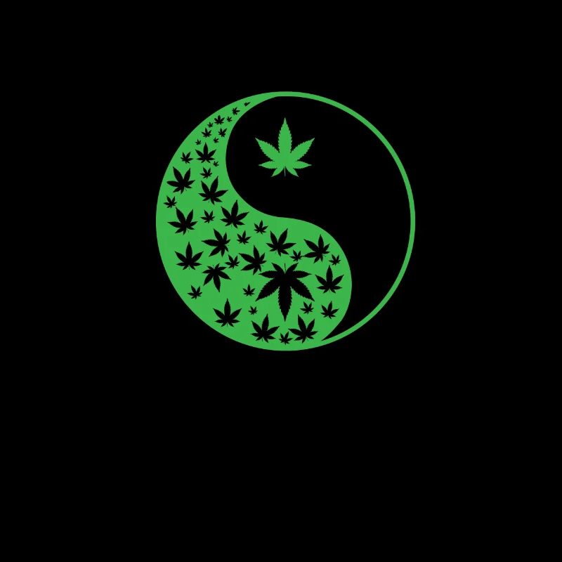 Symbole Yin et Yang de la marijuana