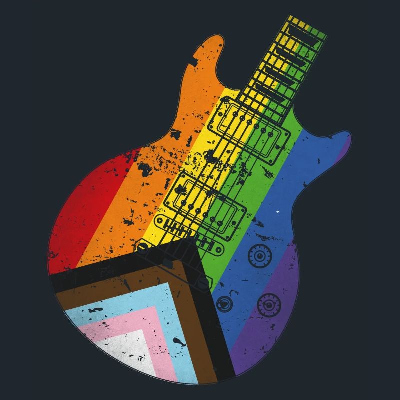 Pride Progress Flag Gitarre
