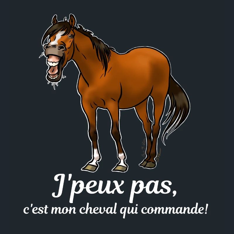 Mon cheval commande (blanc)
