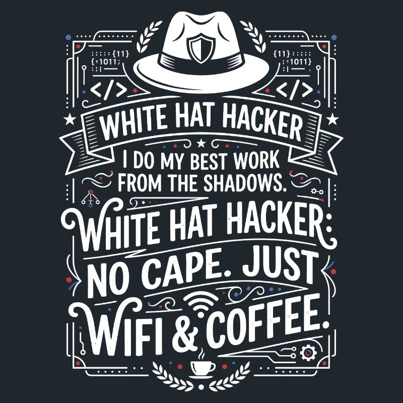 White Hat Hacker Wifi And Coffee