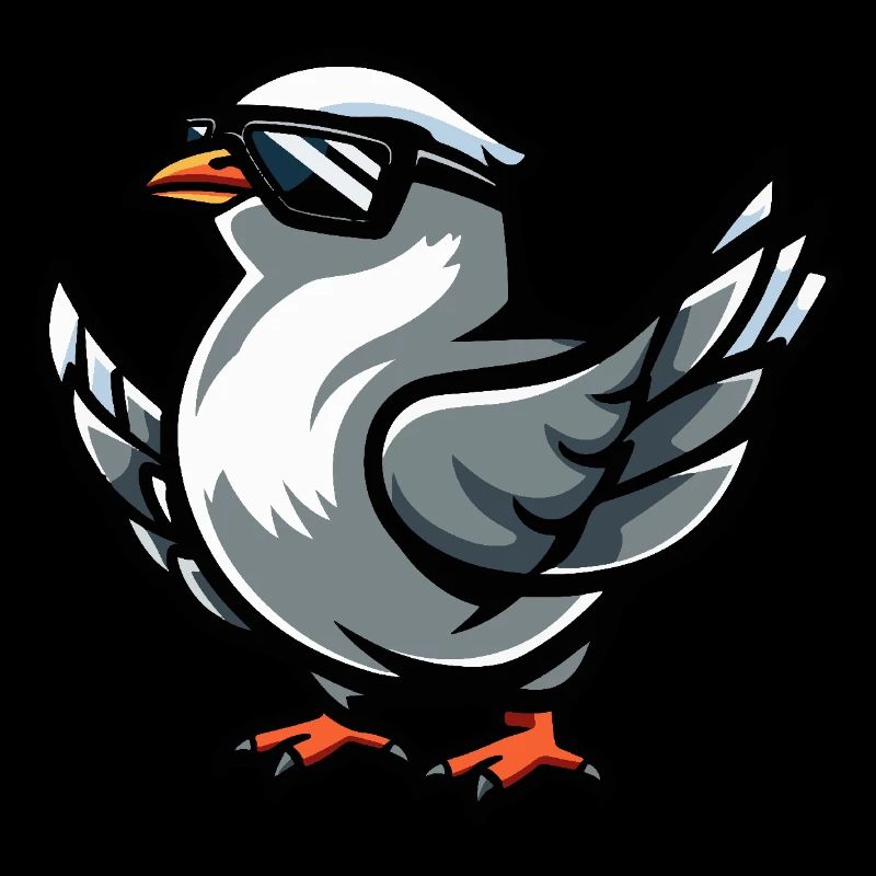 Taube Vogel Cool Comic