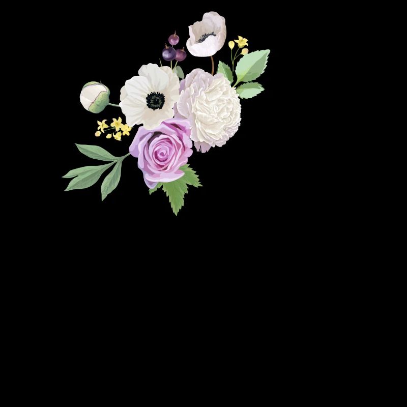 Lila Blumenbuchstabe S