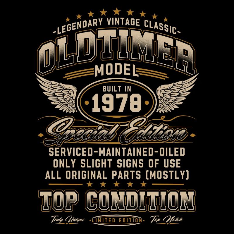 Oldtimer Baujahr 1978 Jahrgang Geburtstag Geschenk