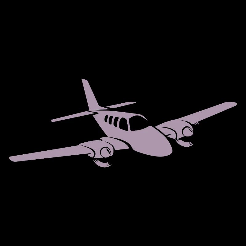 Minimalist propeller plane silhouette