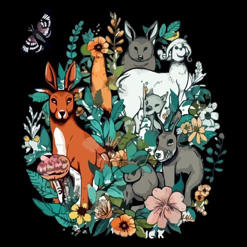 Tiere in Blumen n°3