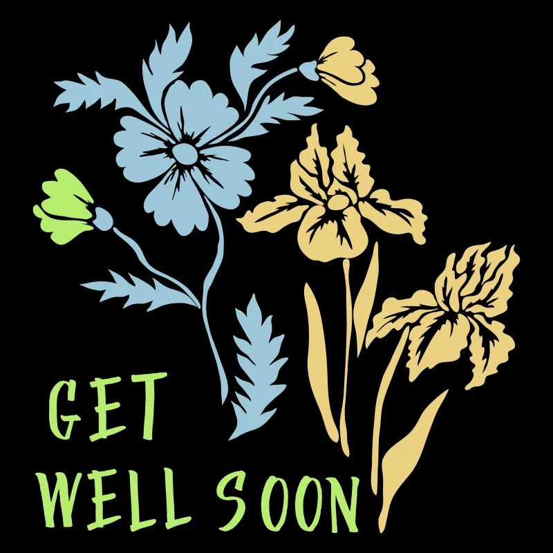 Salutation florale Get Well Soon