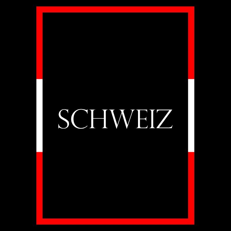 Schweitz, Swiss Statement Schriftzug mit Fahne
